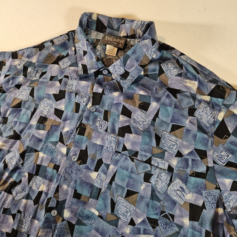 Vintage Triumph Of California Shirt Long Sleeve Men's Dress Shirt Size XL‎